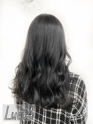 ロング ヘアアレンジ カラー LuciA/エクステ カラーのヘアスタイル