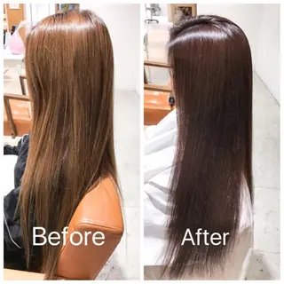 ロング 💓透明感カラー 心斎橋No1💓のヘアスタイル