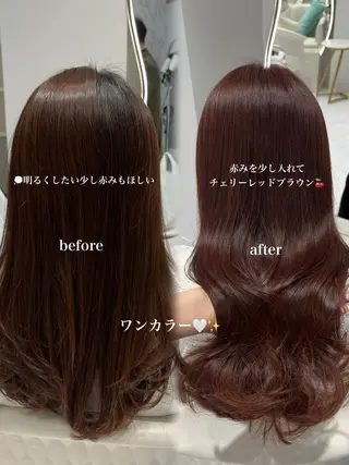 ロング カラー 𝑹𝒊𝒉𝒐🎀 名駅/大人韓国ヘアのヘアスタイル