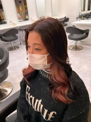 セミロング 💖札幌カラー 指名No.1💖玲奈のヘアスタイル