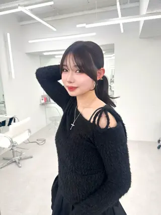 セミロング カラー 🇰🇷韓国風くびれ ヘア🇰🇷中村優大のヘアスタイル