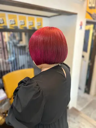 ショート ボブパーマ/レイヤー ヒロモトアサカのヘアスタイル