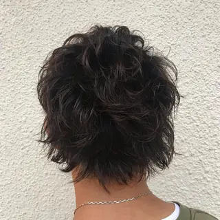 ショート カラー パーマ メンズ ニュアンスパーマ/ レイヤー/茶屋町のヘアスタイル