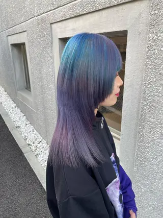 セミロング コテ巻き風パーマ 🦋にこ🦋のヘアスタイル