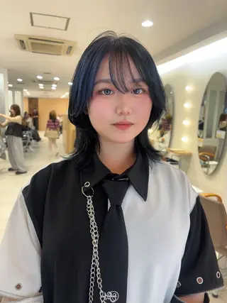 ミディアム カラー 💈メンズパーマ カラー💈momoのヘアスタイル