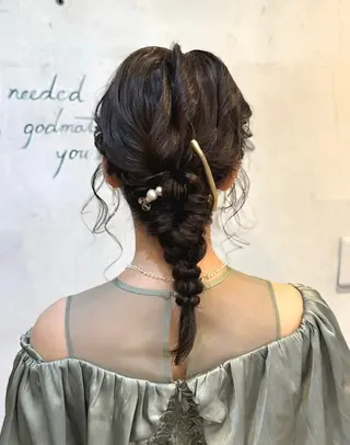 ミディアム ヘアアレンジ 伊藤 栄子のヘアスタイル