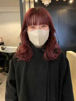 セミロング カラー mei|顔まわり ×透明感カラーのヘアスタイル