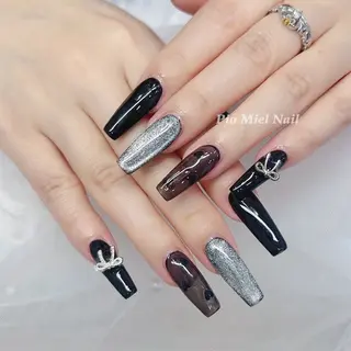 ロング カラー HANA 長さだしのネイルデザイン