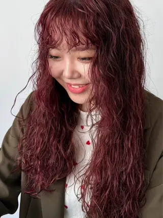 ロング カラー パーマ ご予約は2月まで！ maho‪🐈🎀のヘアスタイル