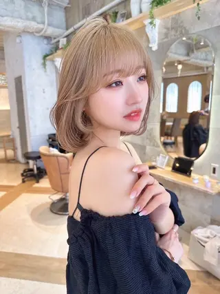 ミディアム 廣瀬双葉 トップスタイリストのヘアスタイル