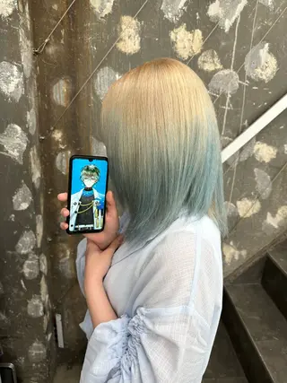 ミディアム カラー あらげ 🌈推しカラー🌈ᵕのヘアスタイル