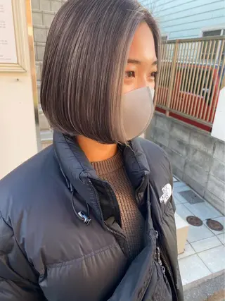 ミディアム カラー 似合わせカラーパーマ 🌿kitin米川のヘアスタイル