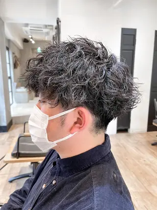 ショート パーマ メンズ 新宿メンズ専門 モテ清潔感パーマ特化のヘアスタイル
