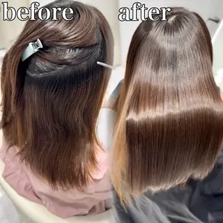 セミロング 🎖️初回完結型髪質 改善/縮毛矯正 友石のヘアスタイル