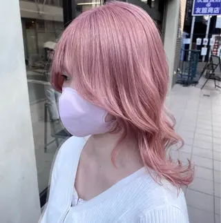 セミロング カラー wool TOKYO けいご[ブリーチ]のヘアスタイル