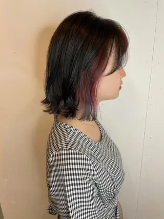 ミディアム カラー 久保田 千尋のヘアスタイル