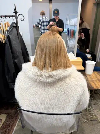 ショート カラー 髪質改善/縮毛矯正/ 超高濃度水素ケアのヘアスタイル