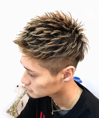 カラー パーマ メンズ 佐藤 輝幸のヘアスタイル