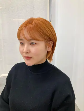 ショート カラー カワサキ カエデのヘアスタイル