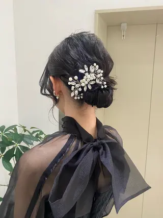 ミディアム ヘアアレンジ 髪質改善/艶カラー 🎀レイヤーカットのヘアスタイル