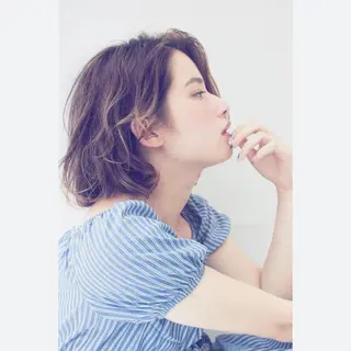 ショート ミディアム セミロング カラー パーマ 内藤 達也のヘアスタイル