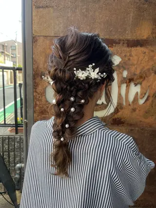 セミロング ヘアアレンジ 大人可愛い:: Rioのヘアスタイル