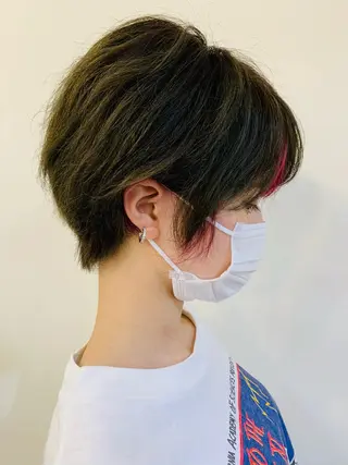ショート カラー おおたかの森/透 明感/小林のヘアスタイル