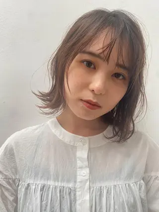 ミディアム 【美ボブ.艶カラー. 梅田茶屋町】midoのヘアスタイル