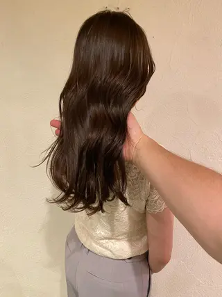 セミロング カラー 吉田 光佑のヘアスタイル