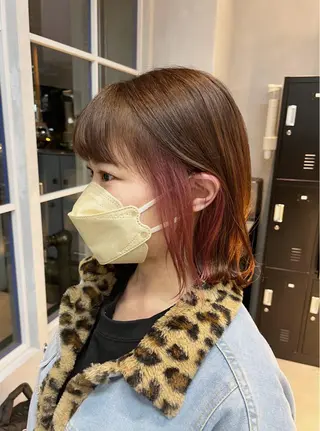 ミディアム カラー 🦩レイヤー|透明感 カラー🦩makoのヘアスタイル