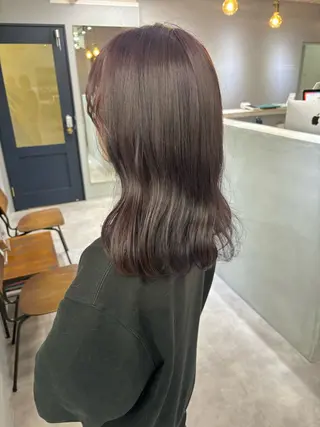 ミディアム カラー きよはらちさき🍑 柔らかカラー🌱🫧のヘアスタイル