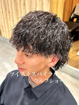 ミディアム パーマ メンズ メンズパーマ職人 加藤 弘貴のヘアスタイル