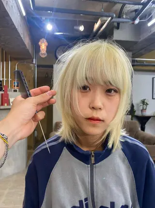 ミディアム カラー Agu  hair rupia 金沢店所属・金沢美容室/ 艶髪/夜営業/JINのヘアスタイル