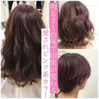 ミディアム カラー 【透明感カラー】 harunaのヘアスタイル