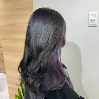 セミロング カラー 韓国/インナーカラー 🍑YUI🍑のヘアスタイル