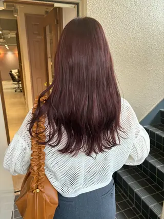 ロング カラー mei｜顔まわり ×透明感カラーのヘアスタイル