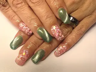 セミロング AQUA nailのネイルデザイン