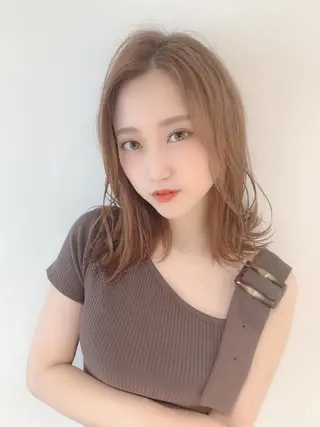 ミディアム カラー なりたいが叶う ながしまじゅんきのヘアスタイル
