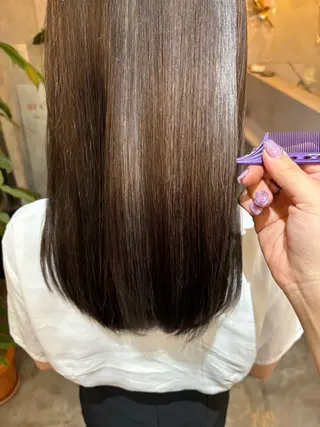 セミロング 💜髪質改善/ 艶カラー/ミナ🩷のヘアスタイル