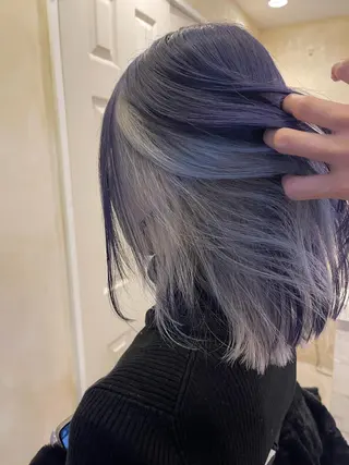 ロング カラー 岩谷/ブリーチ 🪽透明感カラーのヘアスタイル