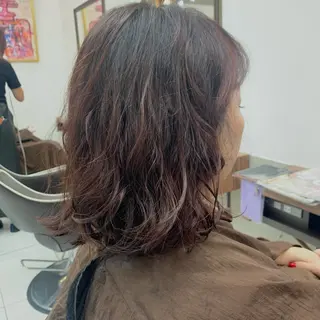ミディアム カラー パーマ EARTH kazu🐰のヘアスタイル
