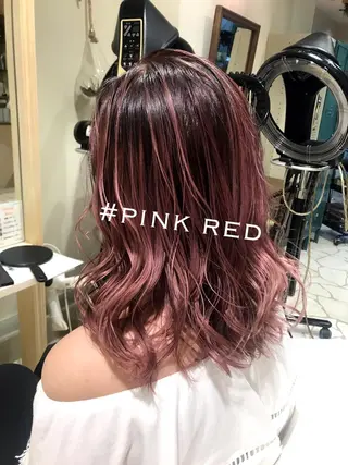 セミロング カラー 三代 ゆりあのヘアスタイル