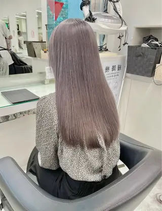 ロング カラー ヘアアレンジ 韓国レイヤー＆ピンク 艶髪🩶maikoのヘアスタイル