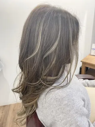 ロング カラー ハイライト⭐️上野 高広のヘアスタイル