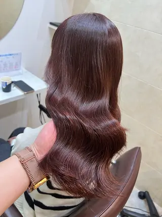 セミロング カラー 全席個室　暖色カラー Zina松園優香🌸のヘアスタイル