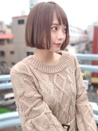 ミディアム カラー パーマ 【公式】amble luxe池袋東口🩷のヘアスタイル