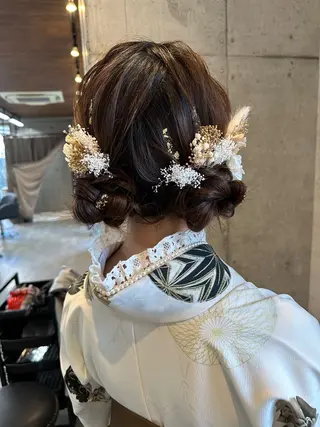 セミロング ヘアアレンジ 🎀ヘアセット/艶髪 /はやしほのか🎀のヘアスタイル