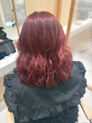 ミディアム カラー ヘアアレンジ 暖色韓国ヘア🤍 保科侑花のヘアスタイル