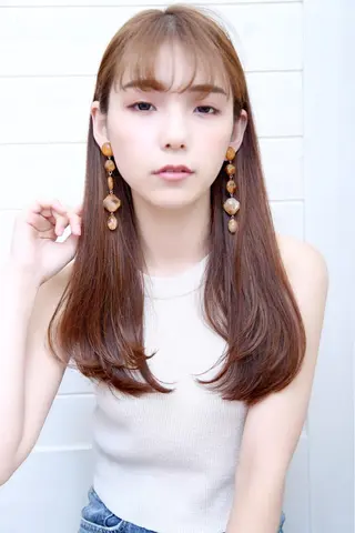 ロング カラー パーマ ヘアアレンジ トップスタイリスト 💙藤原 純のヘアスタイル
