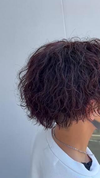 ショート カラー パーマ メンズ APREKO RIKUのヘアスタイル